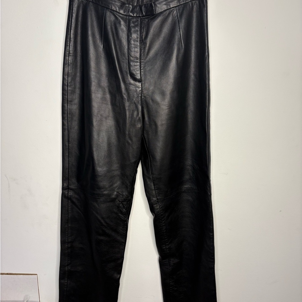 Black “Leather” Women's Trousers